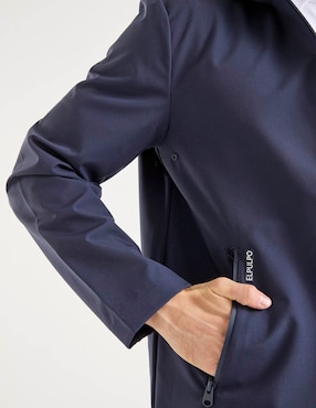 Chamarra parka El Pulpo impermeable capucha y bolsa para hombre