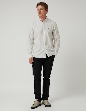 Camisa casual Altonadock manga larga para hombre