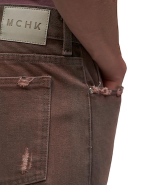 Jeans slim Mchk 8091 Cropped Recife Gris lavado medio para hombre