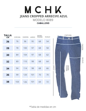 Jeans slim Mchk 8089 lavado claro para hombre
