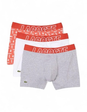 Bóxer brief Lacoste de algodón para hombre 3 piezas
