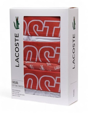 Bóxer brief Lacoste de algodón para hombre 3 piezas