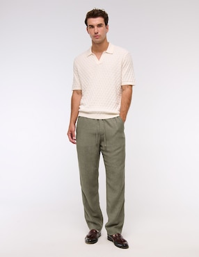 Pantalón regular Abercrombie & Fitch de algodón para hombre