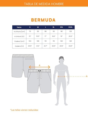 Bermuda 98 Coast AV de algodón para hombre