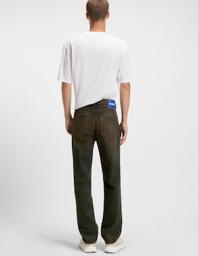 Jeans straight Hugo Blue Jonah 10 lavado medio para hombre