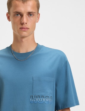 Playera Hugo blue W25 cuello redondo para hombre