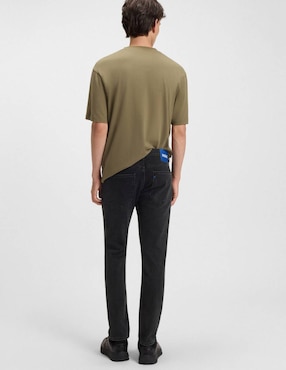 Jeans straight Hugo Blue Zane 102 lavado medio para hombre