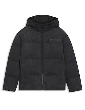 Chamarra acolchada Hugo Blue con capucha y bolsas para hombre