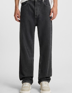 Jeans straight Hugo Blue lavado medio para hombre