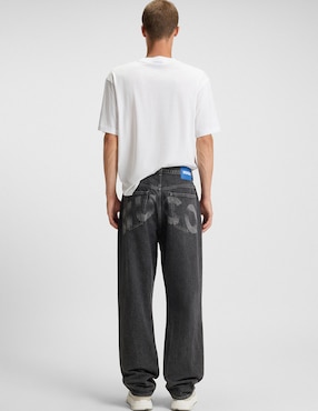 Jeans straight Hugo Blue lavado medio para hombre