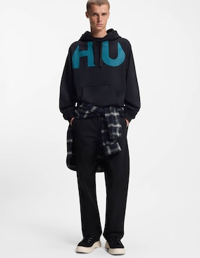 Pantalón regular Hugo Blue de algodón para hombre