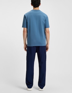 Playera Hugo blue W25 cuello redondo para hombre