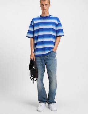 Playera Hugo blue W25 cuello redondo para hombre