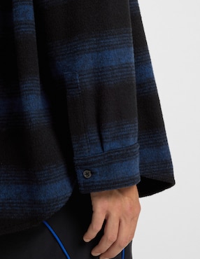 Sobrecamisa casual Hugo Blue de algodón manga larga para hombre