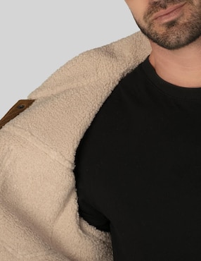 Chamarra casual Greenlander cuello a contraste para hombre