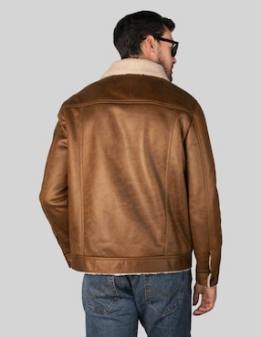 Chamarra casual Greenlander cuello a contraste para hombre