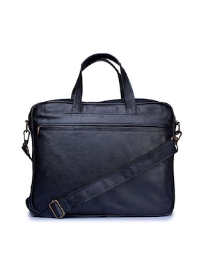 Maletín Castelli Leather Authentic de cuero con compartimiento para laptop 16 pulgadas
