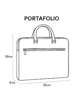 Maletín Castelli Leather Authentic de cuero con compartimiento para laptop 16 pulgadas