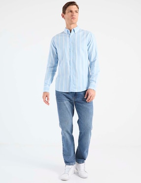 Camisa casual Elemento Uomo de algodón manga larga para hombre