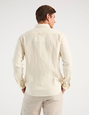 Camisa casual Elemento Uomo de algodón manga larga para hombre