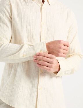 Camisa casual Elemento Uomo de algodón manga larga para hombre