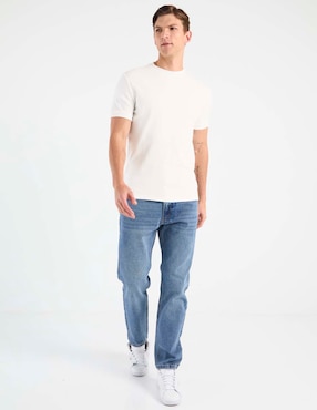 Jeans straight Elemento Uomo lavado medio para hombre