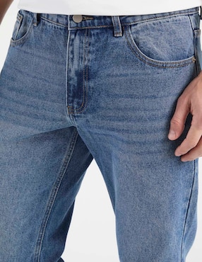 Jeans straight Elemento Uomo lavado medio para hombre