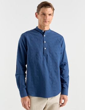 Camisa casual Elemento Uomo de algodón manga larga para hombre