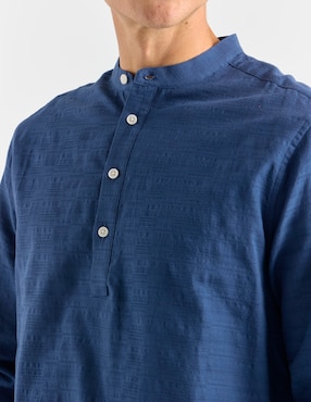 Camisa casual Elemento Uomo de algodón manga larga para hombre