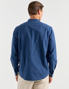 Camisa casual Elemento Uomo de algodón manga larga para hombre