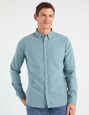 Camisa casual Elemento Uomo de algodón manga larga para hombre