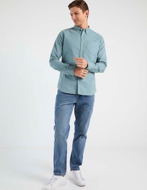 Camisa casual Elemento Uomo de algodón manga larga para hombre