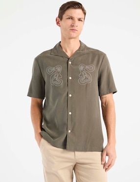 Camisa casual Elemento Uomo de algodón manga corta para hombre