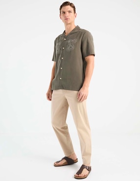 Camisa casual Elemento Uomo de algodón manga corta para hombre