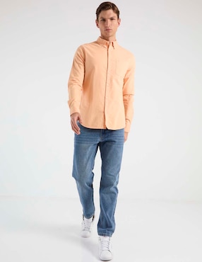 Camisa casual Elemento Uomo de algodón manga larga para hombre