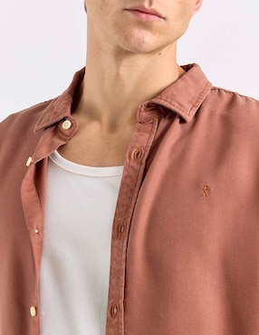 Sobrecamisa casual Elemento Uomo de algodón manga larga para hombre