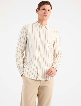 Camisa casual Elemento Uomo de algodón manga larga para hombre