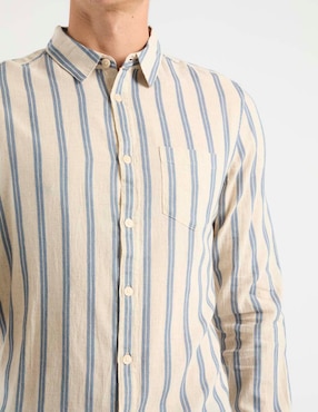 Camisa casual Elemento Uomo de algodón manga larga para hombre