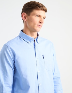 Camisa casual Ben Sherman de algodón manga larga para hombre