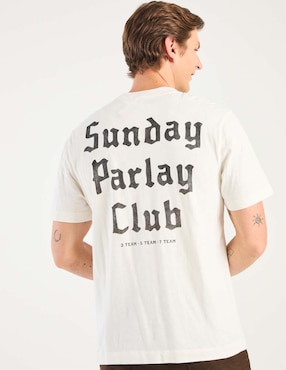 Playera Abercrombie & Fitch cuello redondo para hombre