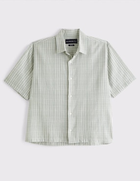Camisa casual Abercrombie & Fitch de algodón manga corta para hombre