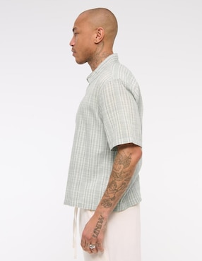 Camisa casual Abercrombie & Fitch de algodón manga corta para hombre