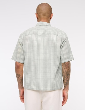 Camisa casual Abercrombie & Fitch de algodón manga corta para hombre