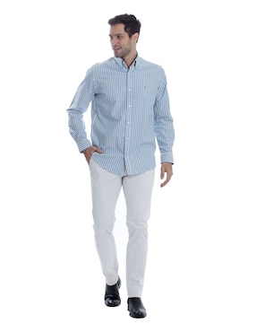 Camisa casual Kenneth Cole de algodón manga larga para hombre