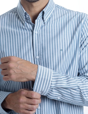 Camisa casual Kenneth Cole de algodón manga larga para hombre