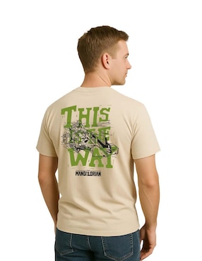 Playera Disney the mandalorian cuello redondo para hombre