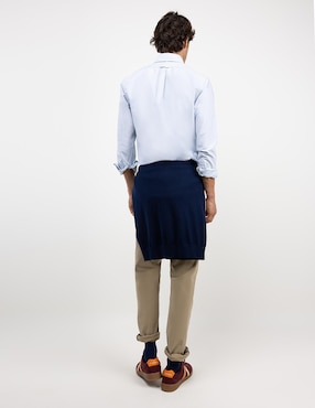 Camisa casual El Ganso de algodón manga larga para hombre