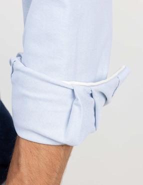 Camisa casual El Ganso de algodón manga larga para hombre