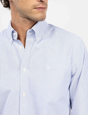 Camisa casual El Ganso de algodón manga larga para hombre