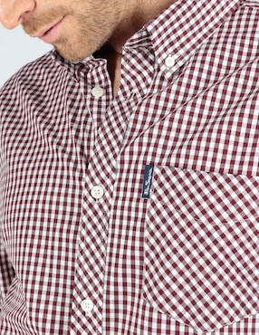 Camisa business casual Ben Sherman de algodón manga larga para hombre